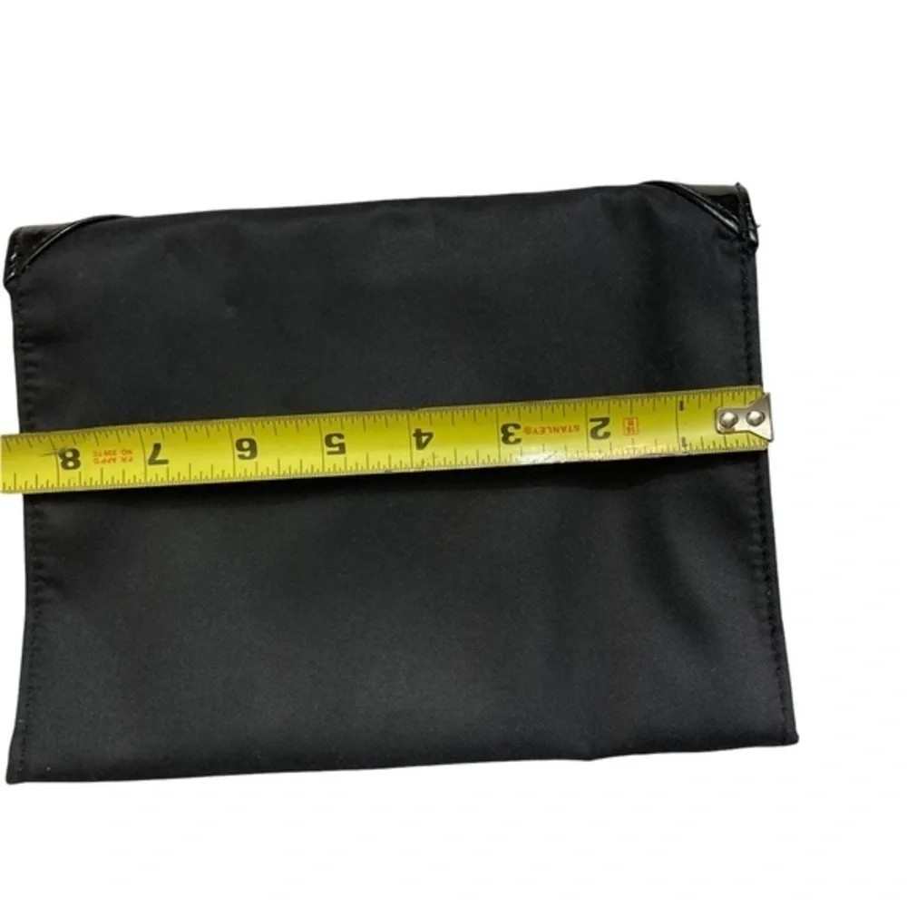 YSL YVES SAINT LAURENT black cosmetic bag with built in Mirror